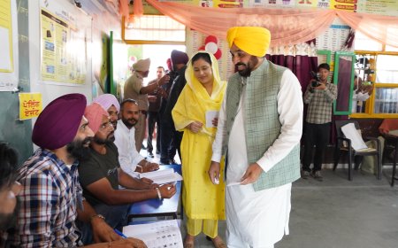Bhagwant Mann - Thank you to those Punjabis who, like me, contributed to democracy by getting the mark of vote on their finger today