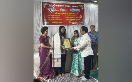 Young Author Vidushi Malpani Honoured at Mahesh Navami Mahotsav 2026