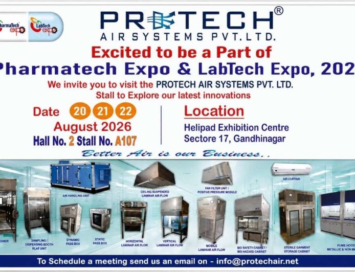 Protech Air Systems exhibiting at PharmaTech Expo and LabTech Expo 2026 in Gandhinagar