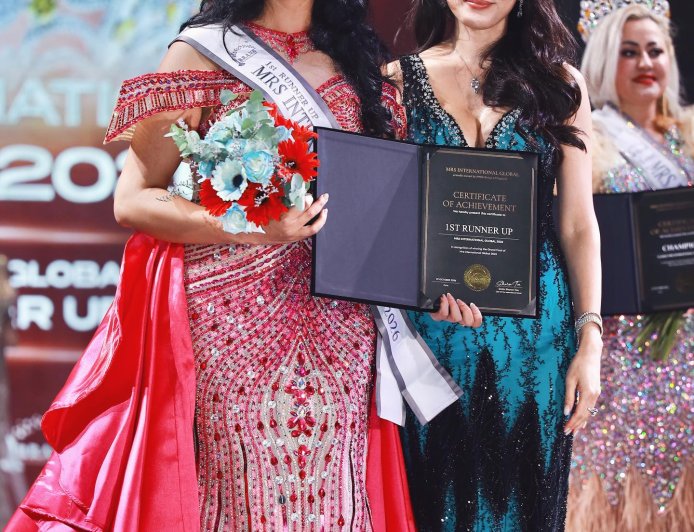 Geetanjali Arora Makes India Proud with First Runner-Up Title at Mrs International Global 2026